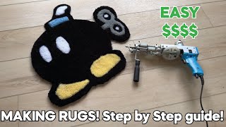 How To Make Rugs for Beginners make EASY money doing this [upl. by Ylime]