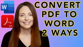 How to Convert PDF to Word – Two Ways to Convert PDFs for Free  Adobe vs Word Comparison [upl. by Jean-Claude]