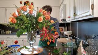 How To Arrange a Bouquet of Two Dozen Roses in a Vase  FLORAL DESIGN [upl. by Natal137]