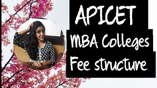 apicet2020 apicet APICET MBA colleges fee structures [upl. by Bevis]