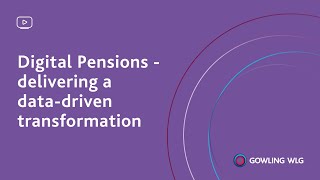 Digital Pensions  delivering a datadriven transformation [upl. by Gargan]