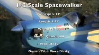 12 scale Spacewalker at Detroit Aero Modelers Field [upl. by Arza469]