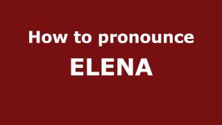 How to Pronounce ELENA in Spanish  PronounceNamescom [upl. by Kancler]