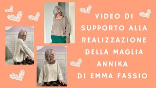 Maglia Annika tutorial di supporto  Emma Fassio [upl. by Irish]