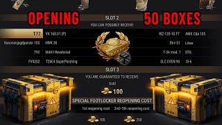 World of Tanks  Opening 50 Lootboxes and Footlockers  The Last Waffenträger Event [upl. by Recneps]