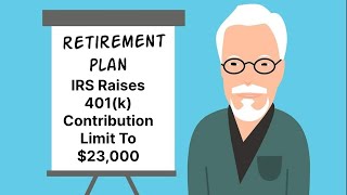 IRS Raises 401k Contribution Limit To 23000 irs retirement limit [upl. by Ainattirb682]