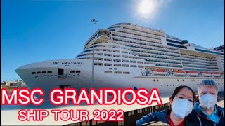 MSC GRANDIOSA CRUISE SHIP FULL TOUR 2022  Josephine Alde [upl. by Crescen815]