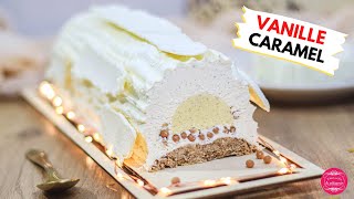 Recette de bûche de Noël vanille caramel et noix de pécan [upl. by Ardyce]