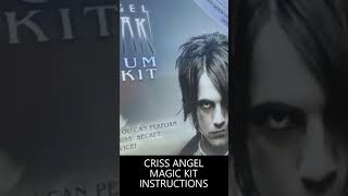 Criss Angel Magic Kit Instructions shorts [upl. by Naanac70]