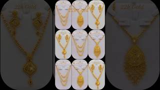 Lightweight Gold Necklace set designs goldnecklace shortvideo shorts trending [upl. by Elidad150]