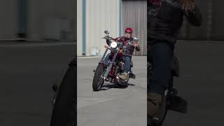 RIPPING Paul Srs INSANE chopper in the OCC Roadhouse parking lot  Orange County Choppers [upl. by Pleasant]