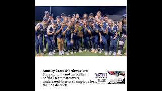 Annsley Groce Northwestern State commit and her Keller Softball teammates were undefeated distric… [upl. by Hamo]