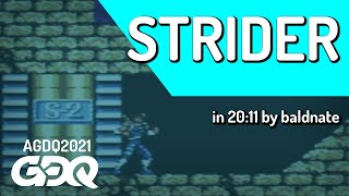 Strider by baldnate in 2011  Awesome Games Done Quick 2021 Online [upl. by Jayne501]