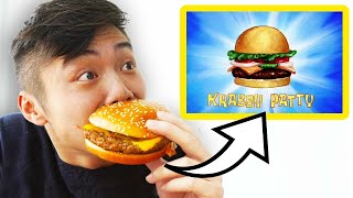 Who Can Make the Best Spongebob Krabby Patty for 100 COOKOFF [upl. by Stillas]