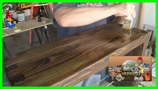 Como teñir o tinturar madera para muebles y aplicar poliuretano  How to stain wood [upl. by Aratak109]