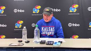 Lance Leipold recaps KU’s upset win over BYU [upl. by Allemac30]