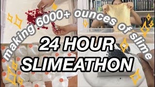 24 HOUR SLIMEATHON I making 400 pounds of slime [upl. by Lezti]