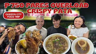 ₱750 PARES OVERLOAD WITH 1 WHOLE CRISPY PATA  Quezon City Food Trip  Chef RV [upl. by Erolyat]