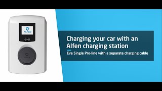 How to use an Alfen charging station type Eve Single Proline  seperate charging cable [upl. by Drazze]