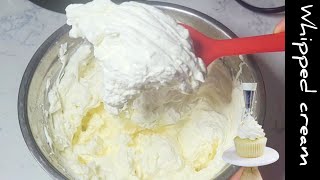 how to make a perfect whipped cream  easy tip amp technique  whipped cream for frosting and decor [upl. by Gar736]