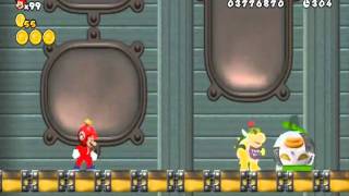 Guia New Super Mario Bros Wii 100 Mundo 8Fortaleza aerea BOWSY [upl. by Goda]