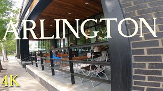 Arlington Virginia 4K  Walking on a sunny day City Sounds Real life view [upl. by Htezil]