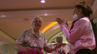 Roanoke assisted living center hosts Sock Hop in honor of National Assisted Living Week [upl. by Nart931]