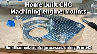 Milling 6082 T6 aluminium engine mounts on a DIY PrintNC CNC [upl. by Hank]