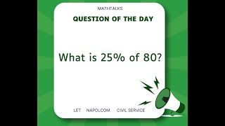 What is 25 of 80basic MathTutor fyp civilserviceexam exam [upl. by Mehs567]