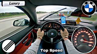 BMW F32 420i XDrive LUXURY TOP SPEED DRIVE ON GERMAN AUTOBAHN 🏎 [upl. by Kylynn51]