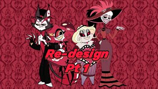 My Redesigns for Hazbin Hotel characters pt1 speedpaint [upl. by Ailiec]