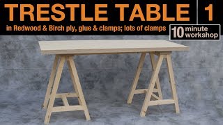 Trestle table in Redwood and Birch Ply Part 1 061 [upl. by Afton]