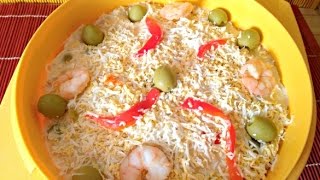 Cómo hacer ensaladilla de gambas  El Dulce Paladar [upl. by Nauqan]