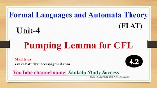 Pumping Lemma for CFL  FLAT  JNTUH  31  CSE IT [upl. by Hajidak690]