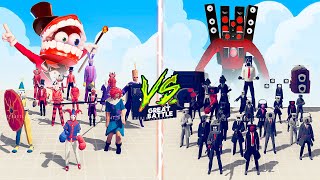 THE AMAZING DIGITAL CIRCUS vs TITAN SPEAKERMAN TEAM  Totally Accurate Battle Simulator TABS [upl. by Templas385]