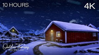 💨Relaxing Blizzard in Lofoten Norway  Icy Howling Wind Sounds for Sleeping Relaxing and Studying [upl. by Lechar]