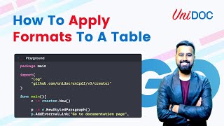 Apply Formats To A Table In PDF File Using UniPDF [upl. by Kcirederf]