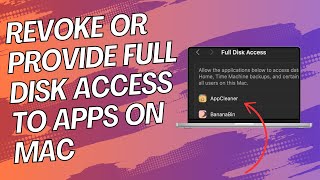 How to Provide or Revoke Full Disk Access to Apps on Mac [upl. by Anital514]