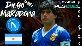 CÓMO CREAR A DIEGO MARADONA EN PES 2021  FACE  STATS 2024  TUTORIAL COMPLETO Y DETALLADO [upl. by Nikral]