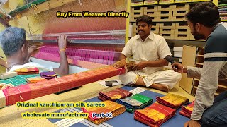 kanchipuram silk sarees manufacturers and wholesalers  kanchipuram silk sarees direct from weavers [upl. by Linnie]