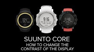 Suunto Core  How to change the contrast of the display [upl. by Aderb]