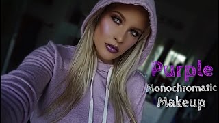 Purple Monochromatic Makeup  Carli Bybel Palette  Brittany Elizabeth [upl. by Ferris473]