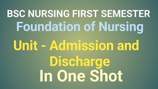 Hospital Admission and Discharge in FON BSC NURSING FIRST SEM [upl. by Lamahj644]