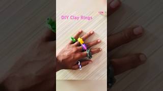 DIY Clay Rings diy shorts youtubeshorts viralvideo ytshorts trending rings [upl. by Sedlik]