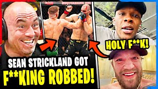 MMA Community Reacts  Sean Strickland vs Dricus Du Plessis HIGHLIGHTS UFC 297 [upl. by Ydarb326]