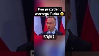 Prezydent twardo do Tuska  brawo duda polityka polskapolityka viral [upl. by Aicnerolf609]