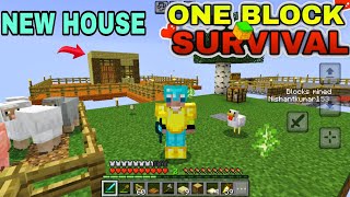 I MADE HOUSE IN MINECRAFT ONE BLOCK EP3 [upl. by Cohin]