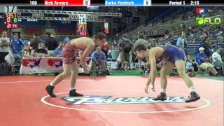 Junior 160  Nick Ferraro Illinois vs Burke Paddock New York [upl. by Adnovay]