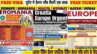 Urgently Requirement For Poland Croatia Romania Azerbaijan Newzealand Qatar CCC Company Driver Jobs [upl. by Rosella458]