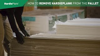 How To Remove HardiePlank Lap Siding From The Pallet [upl. by Nilauqcaj193]